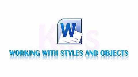 Class - 5th, Ch- (Working with Styles and Objects)