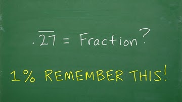 1% remember – Can you write the repeating decimal as a fraction?
