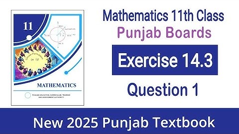 Math 11 Punjab Board Exercise 14.3 Question 1 Complete | FSc ICS 11 Chapter 14 | Vectors in Space
