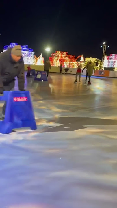 People Ice Skating On Plastic