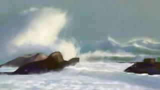 Realistic seascape painting using Procreate.