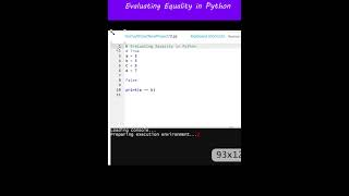 Evaluating Equality in Python