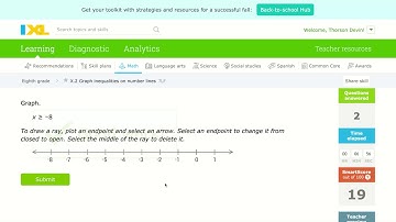 IXL | Graph inequalities on number lines | 8th grade math