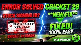 FIXED! Adjust Version parameter in OnlineFix.ini Error in Cricket 26 (100% Working)  30 july update