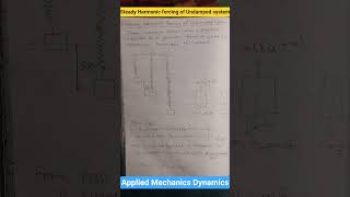 Steady Harmonic forcing of Undamped system #dynamics #vibration #oscillation #appliedmechanics