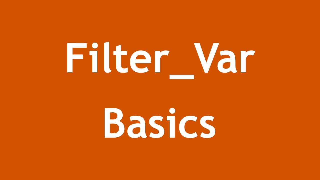 Php filter var. Php filter var