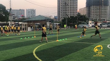 kỹ thuật đá bóng cơ bản trẻ em | Bài tập khởi động (warm up) - Bài tập tốc độ