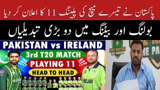 Pakistan vs Ireland 3rd T20 Playing 11 | Opening Changes Pakistan vs Ireland 3rd T20 2024