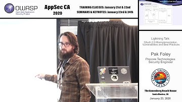 Lightning Talk: OAuth 2.0 Misimplementation, Vulnerabilities and Best Practices - Pak Foley