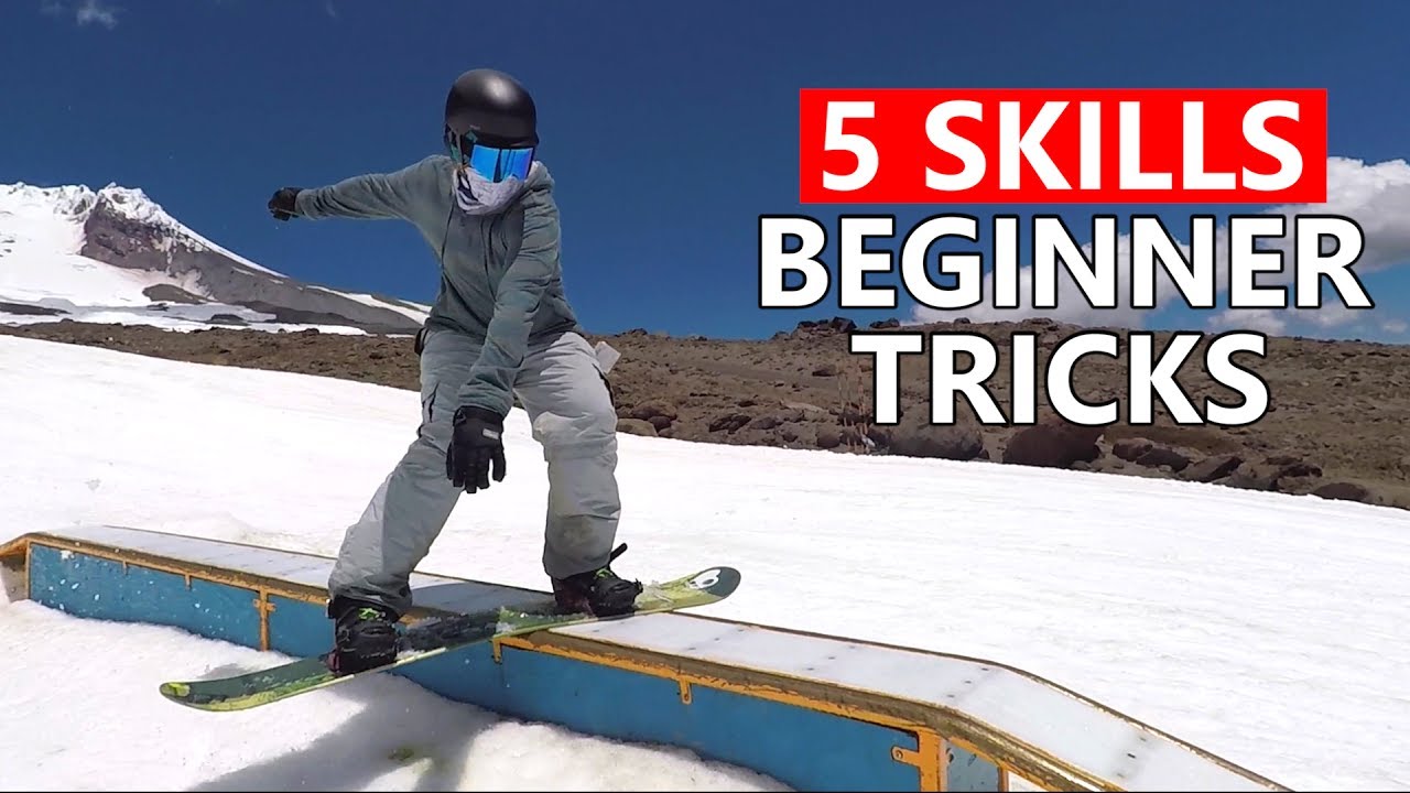 5 Skills for Beginner Snowboard Tricks - YouTube