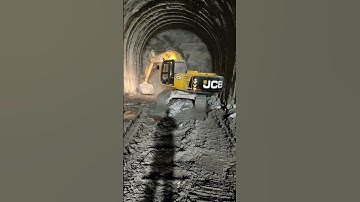 Inside tunnel muck removing with excavator..#shortvideo #viralvideo #video #viral #shorts #railway