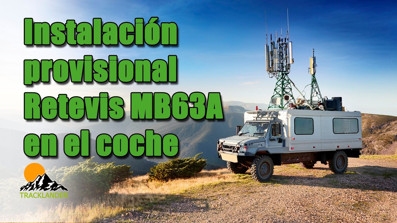 Montaje provisional de la radio Retevis MB63A de la banda de CB en un coche