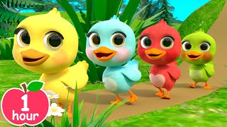 5 Colorful Rainbow Little Ducks | Newborn Baby Songs \u0026 Nursery Rhymes