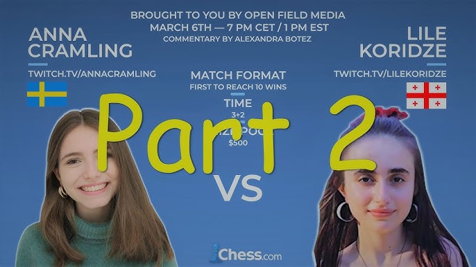 Chess blitz match between WFM Lile Koridze VS WFM Anna