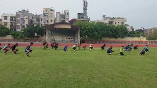 own body weight training - side frog jump