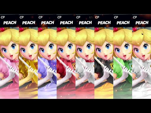 【スマブラSP】　同キャラで違うレベルのCPU8人を戦わせてみた（13：ピーチ）