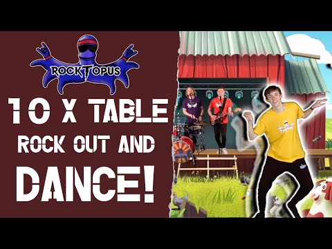 Rock Out and Dance: 10 Times Table Song | Rocktopus | Fun Just Dance Maths Song | 10 x Table