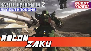 Gundam Battle Operation 2 Guest Video: MS-06E Zaku Recon Type