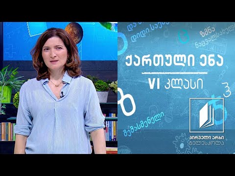 ქართული, VI კლასი - იოთამ ზედგინიძე #ტელესკოლა