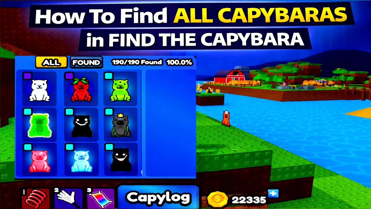 How To Find ALL CAPYBARAS in FIND THE CAPYBARA [ROBLOX] [Update ...