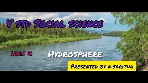 Class 5 social science Hydrosphere part 2