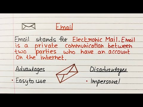 What is email explain? | Advantages of email | Disadvantages of email