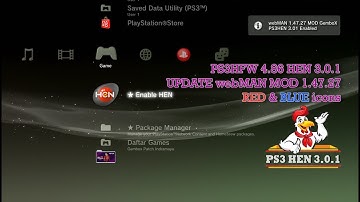 PS3HFW 4.86.1 HEN 3.0.1 UPDATE FIX webMAN MOD 1.47.27 RED & BLUE icons