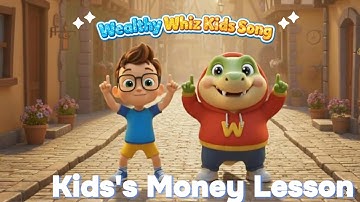 Fun Money Lessons for Kids 🦖 |  The Wealthy Whiz Kids Song 💰  | Nursery Rhyme That Teaches Saving! 🎶