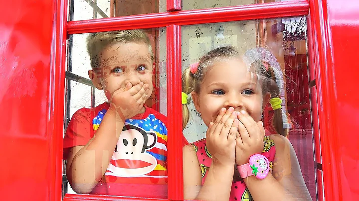 Diana and Roma pretend play hide and seek with Dad...