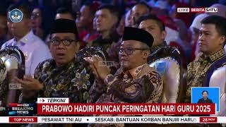  Pidato Prabowo Di Puncak Peringatan Hari Guru Nasional beritasatu