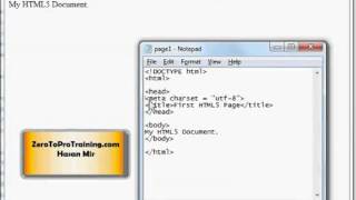 HTML5 Training Series (HTML 5) - Tutorial 3 - Character Set \/ Character Encoding