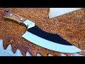 Making a large kitchen knife from an Old Saw Blade