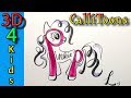 Brush lettering Pinkie Pie My Little Pony by Handlettering - Callitoon 1