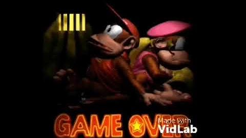 Donkey kong country series game over screens