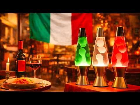 Italian Restaurant Background Music | Italian Flag & Lava Lamp Visuals