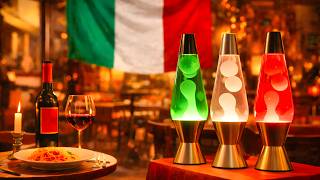 Italian Restaurant Background Music | Italian Flag & Lava Lamp Visuals