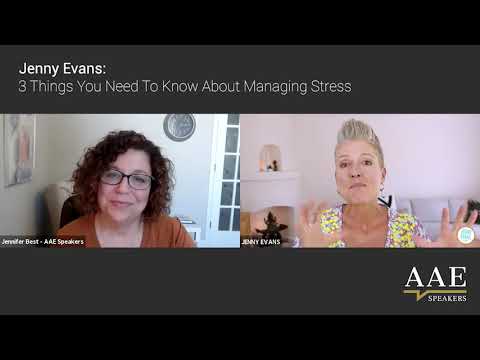 3 Things You Need To Know: Jenny Evans Helps Us Manage Our Stress