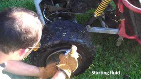 How to seat, inflate a tire with starter fluid