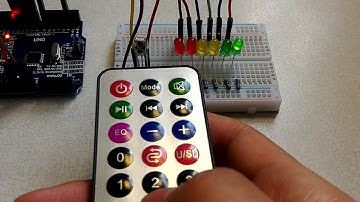 【Arduino電路實驗】用紅外線遙控器控制LED的亮燈數