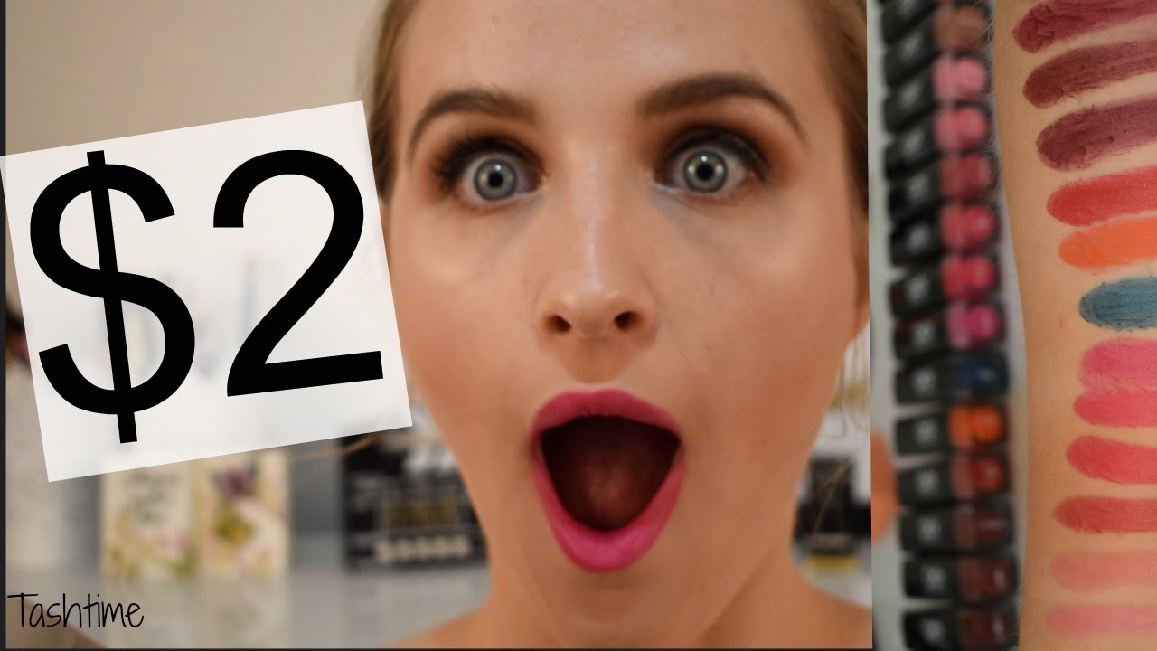 $2 Dollar Lipsticks Lip Swatches & Review | Tashtime