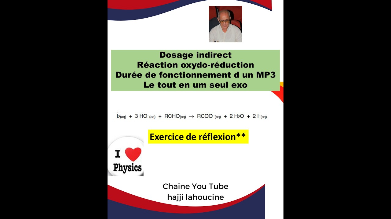 Exercice pour les bons : Dosage indirect et oxydo-réduction