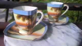Noritake 1918 Handpainted Coffee Set