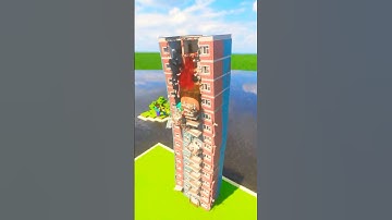 Mini to Colossal Steve vs Tower!🧍#shorts #teardown #minecraft