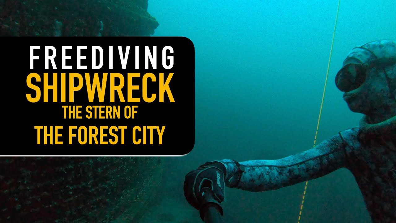 Freediving the Forest City Shipwreck | 45m/150ft dive on One Breath | Tobermory, Ontario