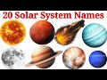 20 Solar System Object | Space Objects Names in English | Kids Learning Video