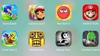 Red Ball 4,Sonic Dash,Subway Suft, Mario Run,Snail Bob 2,Temple Run, Bendy Run, Zombie Catch screenshot 3