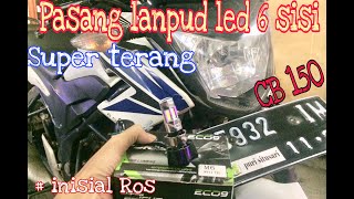 Pasang lampu led H4/HS1 dan rem led motor honda Verza | LED headlight for motorcycle honda Verza