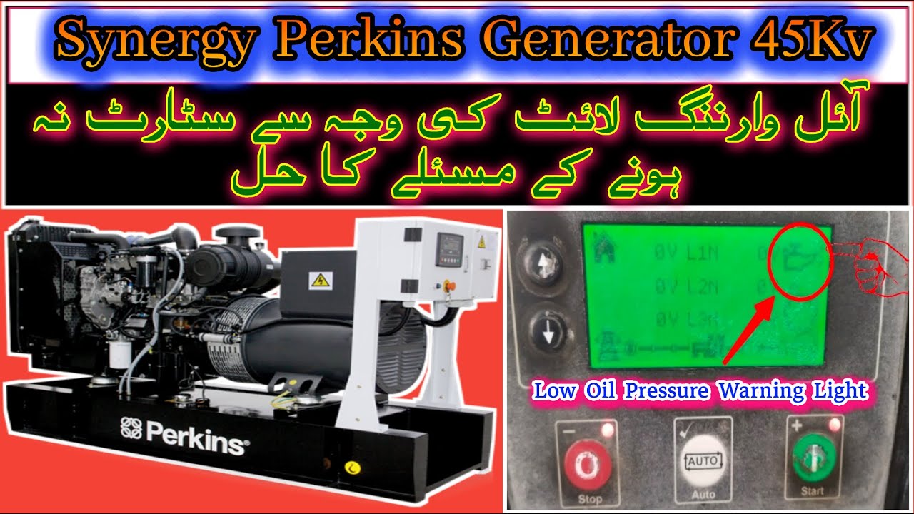 How to Fix a Perkins Generator Showing Low Oil Pressure Warning light | Auto Tech 786