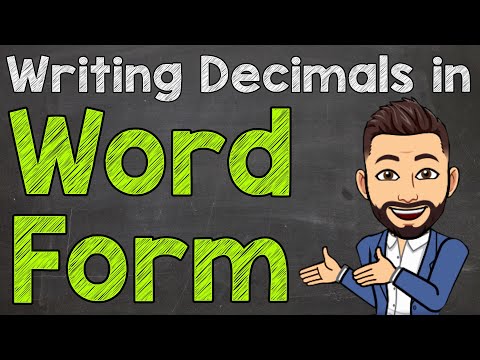 Vidéo: Comment écrivez-vous 0.326 sous forme de mot ?
