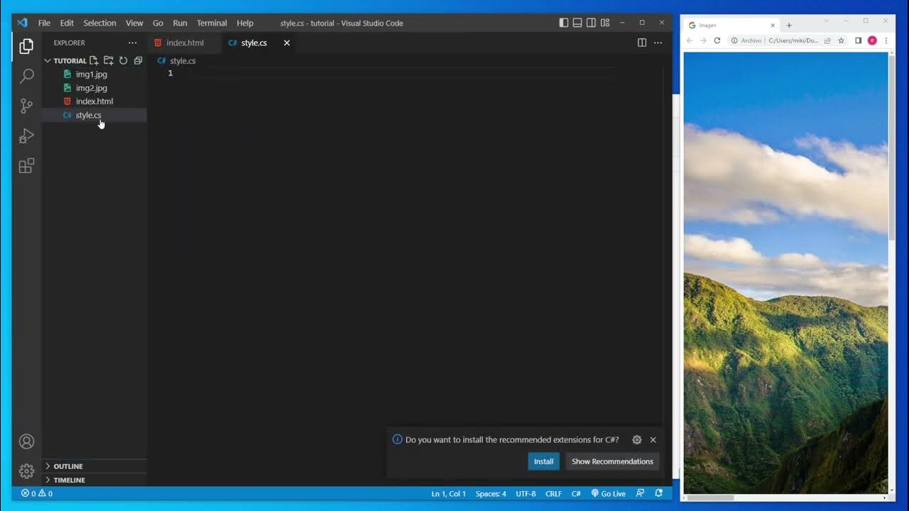 como INSERTAR IMAGENES en HTML y CSS 😱 - YouTube